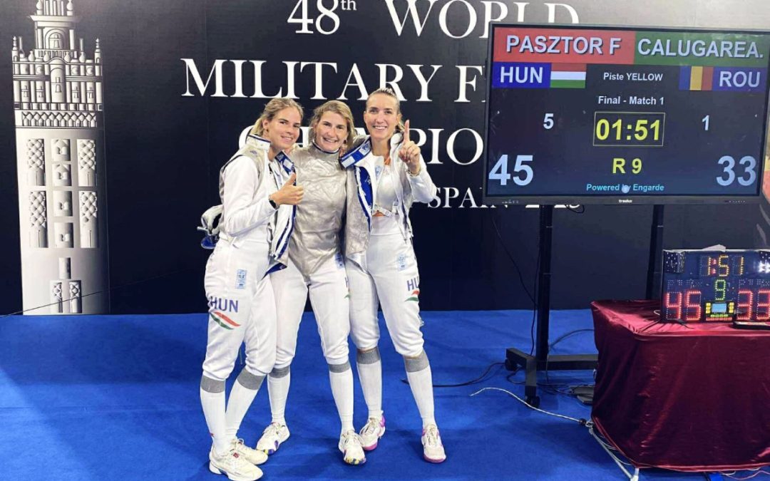 Katonai világbajnok a magyar női tőrcsapat, ezüstérmesek a férfi párbajtőrözők
