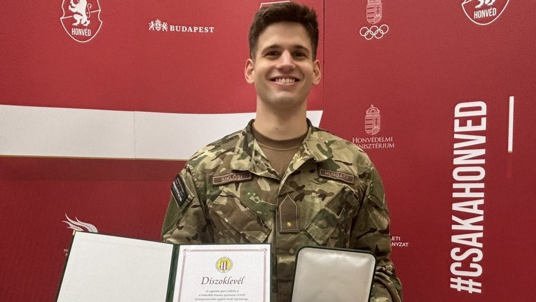 Átvette „Az év katonasportolója” díjat Siklósi Gergely hadnagy